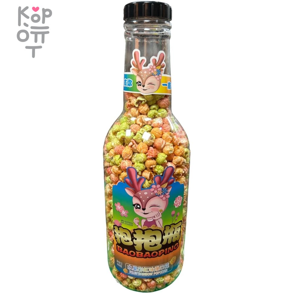 Попкорн BaoBaoPing фруктовая радуга, 890гр., купить с доставкой на дом фото 1 — Корейские товары для всей семьи(КорОпт)