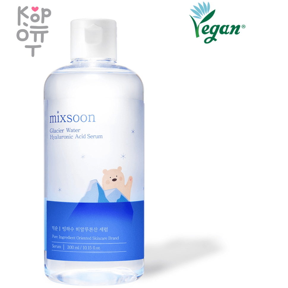 mixsoon Glacier Water Hyaluronic Acid Serum - Сыворотка для обезвоженной кожи с Гиалуроновой Кислотой и Ледниковой Водой 300мл., купить с доставкой на дом фото 1 — Корейские товары для всей семьи(КорОпт)