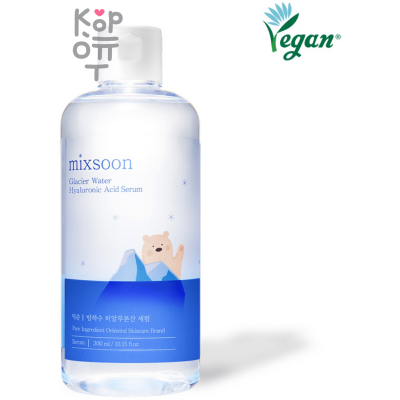 mixsoon Glacier Water Hyaluronic Acid Serum - Сыворотка для обезвоженной кожи с Гиалуроновой Кислотой и Ледниковой Водой 300мл.