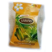 Panatip Spa Herb Soap with Loofah Bag - Спа-мыло в мочалке из люфы, 75гр.  
