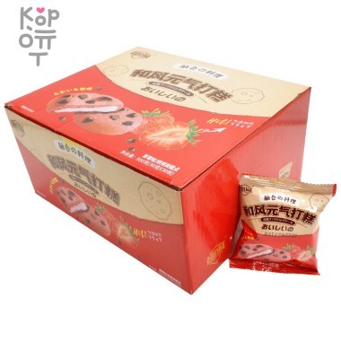 Печенье Hefeng с нежнейшим моти и клубничным вкусом — Корейские товары для всей семьи(КорОпт)