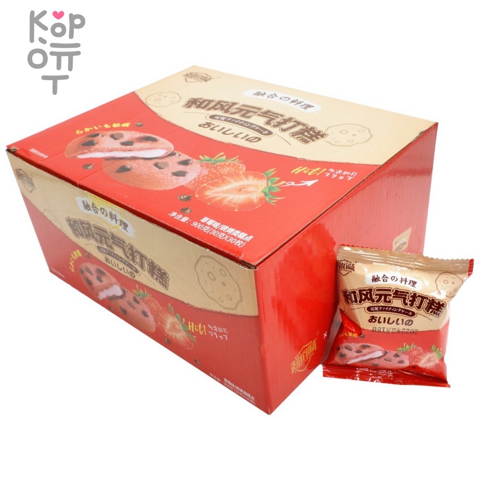 Печенье Hefeng с нежнейшим моти и клубничным вкусом, купить с доставкой на дом фото 1 — Корейские товары для всей семьи(КорОпт)