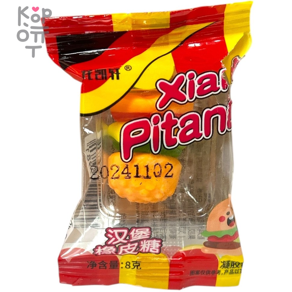 Мармелад жевательный Xiang Pitang Гамбургер на ленте, купить с доставкой на дом фото 1 &mdash; Корейские товары для всей семьи(КорОпт)