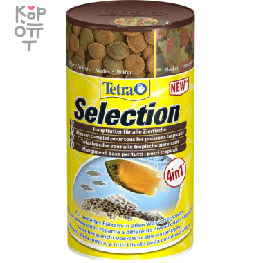 TetraSelection корм для всех видов рыб '4 вида' хлопья/чипсы/гранулы 100 мл &mdash; Корейские товары для всей семьи(КорОпт)