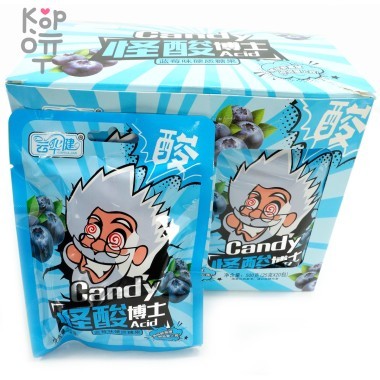 Кислая и освежающая карамель Sour Acid Candy - со вкусом Голубики — Корейские товары для всей семьи(КорОпт)