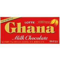 Lotte Ghana Milk Chocolate Bar - Шоколад Гана молочный 70 г × 40 шт. в Коробке