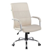 Executive Chair 107S Beige - Кресло руководителя из экокожи, бежевое