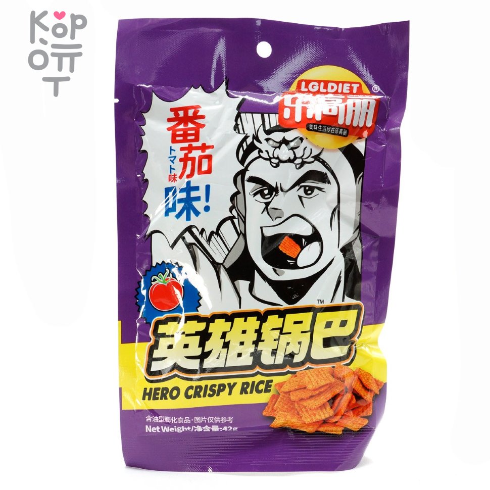 Чипсы Hero Crispy Rice - Рисовые диетические, 42гр., купить с доставкой на дом фото 1 &mdash; Корейские товары для всей семьи(КорОпт)