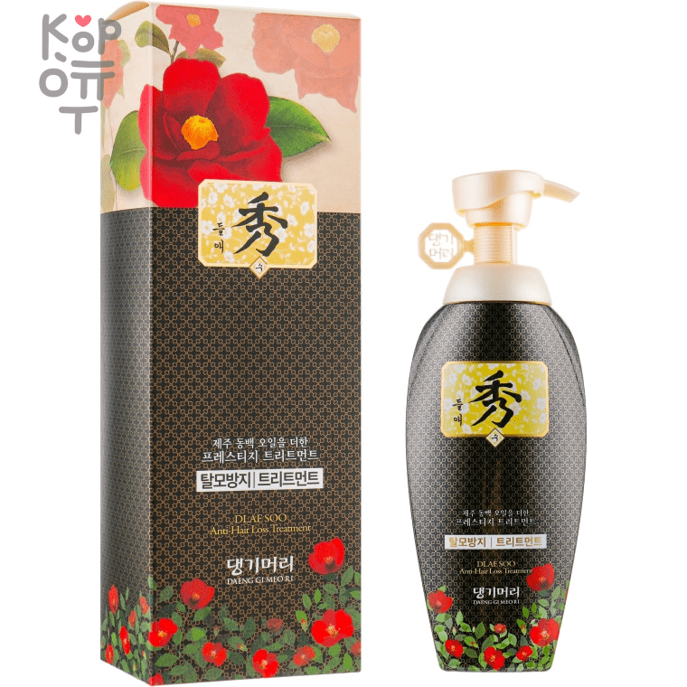 DAENG GI MEO RI Dlae Soo Anti-Hair Loss Treatment - Кондиционер против выпадения с Маслом Камелии и экстрактами Восточных Трав, 400мл., купить с доставкой на дом фото 1 — Корейские товары для всей семьи(КорОпт)