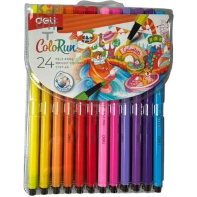 Deli ColoRun - Набор фломастеров, 24 цвета