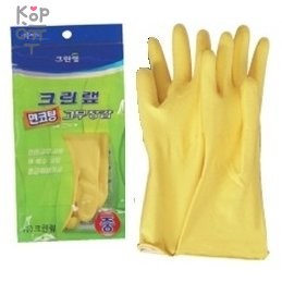 Clean Wrap Rubber Gloves - Перчатки из натурального латекса с хлопковым покрытием, желтые, размер M, купить с доставкой на дом фото 1 — Корейские товары для всей семьи(КорОпт)