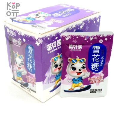 Конфета &quot;Холодок&quot; Laibeiiong Snow Candy Зайчик на сноуборде, со вкусом ледяного Винограда — Корейские товары для всей семьи(КорОпт)