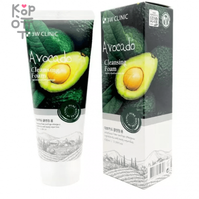 3W Clinic Avokado Cleansing Foam - Пенка для умывания с Авокадо 100 мл