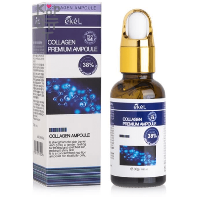 EKEL Premium Collagen Ampoule - Ампульная сыворотка для лица с Коллагеном 30гр.
