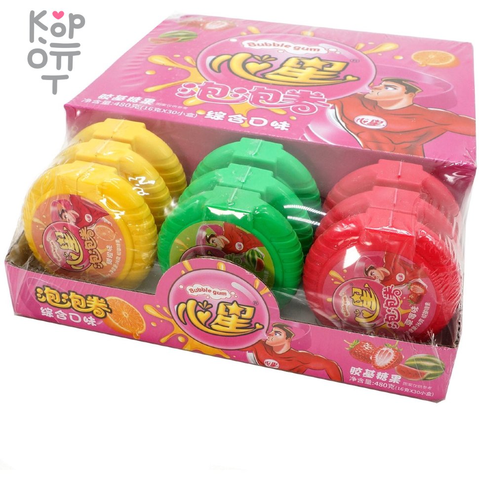 Жевательная резинка Bubble Gum Superman, Супермен, в форме ленты, 16гр., купить с доставкой на дом фото 1 — Корейские товары для всей семьи(КорОпт)