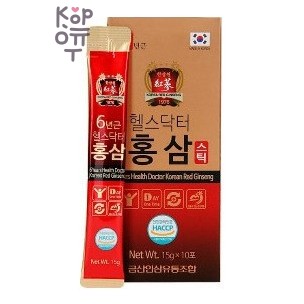 Korean Red Ginseng 6 years Health day Red Ginseng Extract Stick — Сироп с красным 6-летним женьшенем в стиках, 15 мл × 10 шт