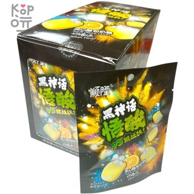 Кислая карамель Wusuan Sour Sandwich Candy - Тьма приняла вызов, кислятина со вкусом Лимона &mdash; Корейские товары для всей семьи(КорОпт)