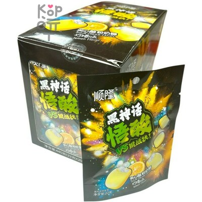 Кислая карамель Wusuan Sour Sandwich Candy - Тьма приняла вызов, кислятина со вкусом Лимона