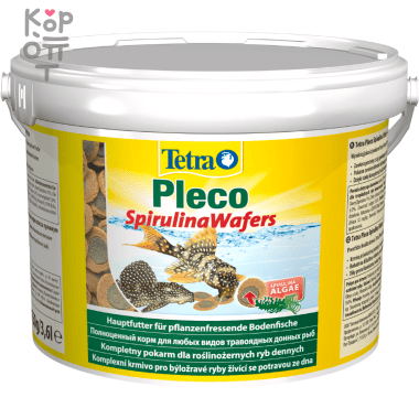TetraPleco Spirulina Wafers корм для сомов крупные чипсы 3,6л. &mdash; Корейские товары для всей семьи(КорОпт)