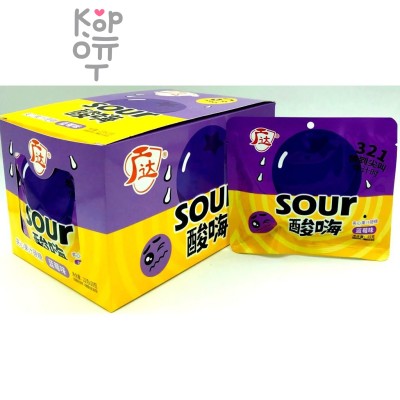 Конфеты SOUR Hi кислая карамель со вкусом Черники