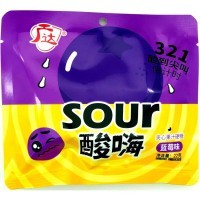 Конфеты SOUR Hi кислая карамель со вкусом Черники