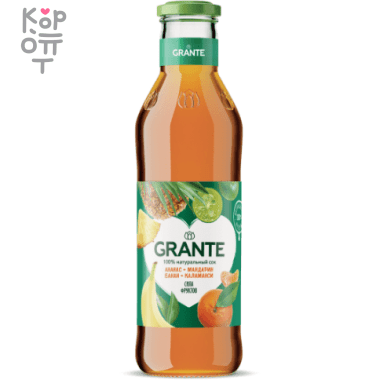 Сок ананас-мандарин-банан-каламанси 100% Grante, 750мл. &mdash; Корейские товары для всей семьи(КорОпт)