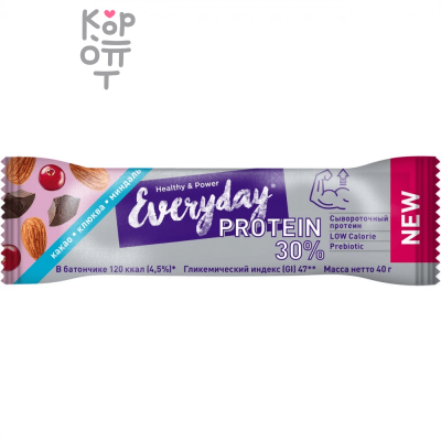 Everyday 30% PROTEIN Батончик протеиновый с какао, клюквой и миндалем, 40 г