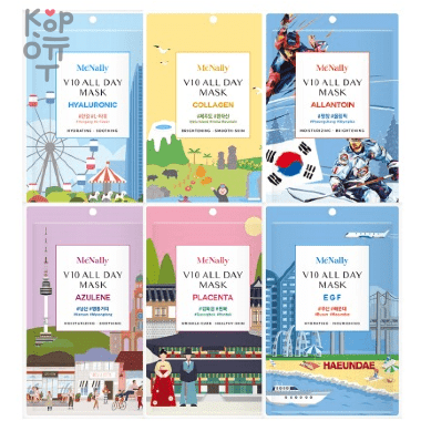 Pretty Skin McNally V10 All Day Mask - Тканевая маска для лица 25мл. &mdash; Корейские товары для всей семьи(КорОпт)