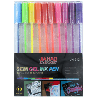 Jia Hao Semi Gel Ink Pen - Блистерная упаковка с гелевыми ручками, 10 цветов