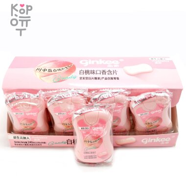 Освежающая карамель Холодок Ginkee Prebiotics с пребиотиками и фруктовым вкусом Персика &mdash; Корейские товары для всей семьи(КорОпт)