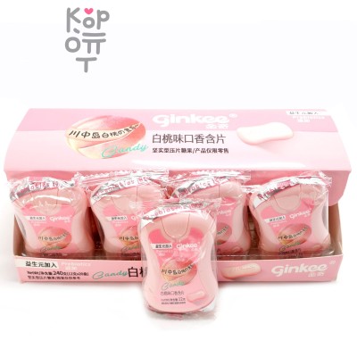 Освежающая карамель Холодок Ginkee Prebiotics с пребиотиками и фруктовым вкусом Персика