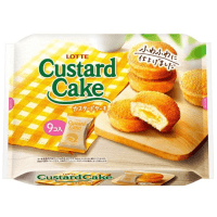Lotte Custard Cake "Party Pack" Пирожное с заварным кремом (27гр.*9шт. ) 243гр.