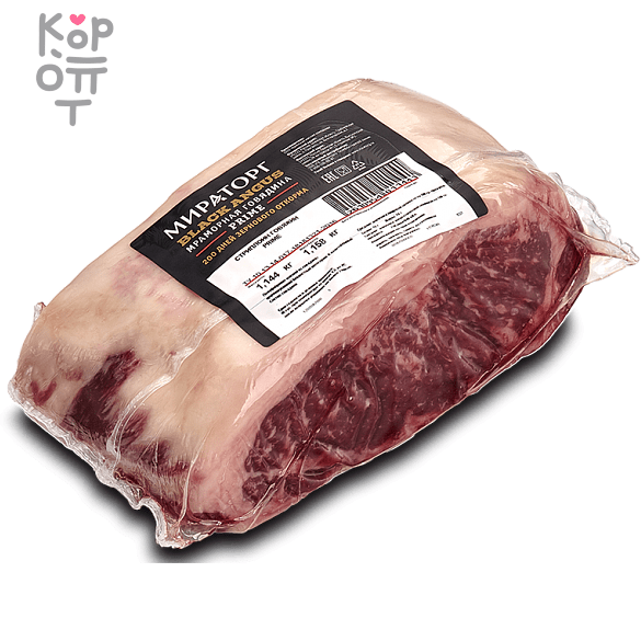 Мираторг Black Angus Prime -  Стриплойн говяжий ~5,5кг., купить с доставкой на дом фото 1 — Корейские товары для всей семьи(КорОпт) Мираторг Black Angus Prime -  Стриплойн говяжий ~5,5кг., купить с доставкой на дом фото 1 — Корейские товары для всей семьи(КорОпт)