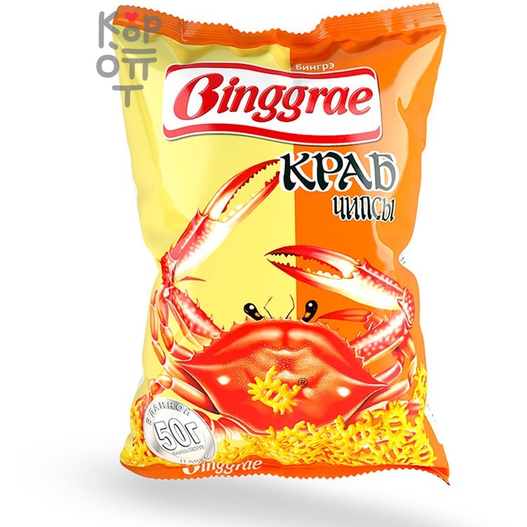 Чипсы Binggrae "Бингрэ" со вкусом запеченного Краба.