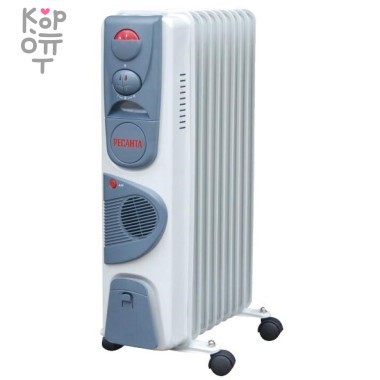 Масляный радиатор Ресанта ОМ-9НВ с тепловентилятором — Корейские товары для всей семьи(КорОпт)