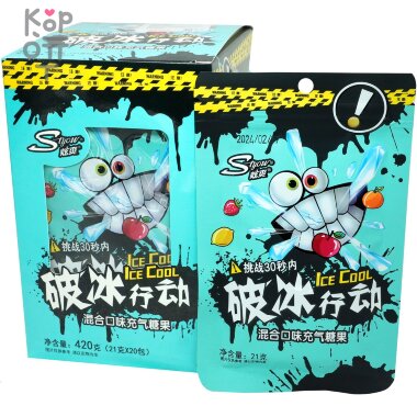 Кислая карамель Warning Sour Candy со вкусом фруктов &mdash; Корейские товары для всей семьи(КорОпт)