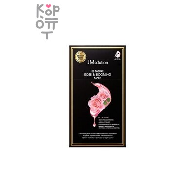 JMsolution Mask Be Nature Rose & Blooming - Маска для лица тканевая с экстрактом розы 24 мл