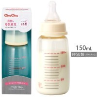 Chu Chu Baby Пластиковая бутылочка для кормления с силиконовой соской (с узким горлышком)