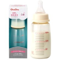 Chu Chu Baby Пластиковая бутылочка для кормления с силиконовой соской (с узким горлышком)