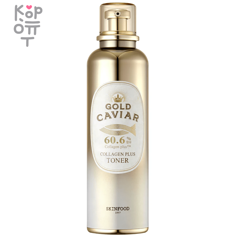 Skinfood Gold Caviar Collagen Plus Toner - Тонер с экстрактом Икры и Коллагеном 120мл., купить с доставкой на дом фото 1 — Корейские товары для всей семьи(КорОпт)