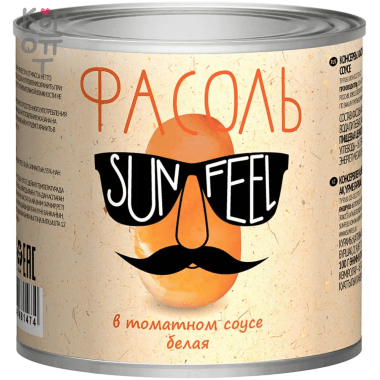 Sunfeel - Фасоль белая в томатном соусе 425мл.*12шт. — Корейские товары для всей семьи(КорОпт)