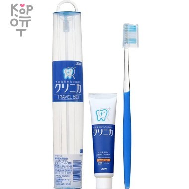 LION Clinika Travel Set - Дорожный набор Зубная паста 30гр. + зубная щетка средней жесткости. &mdash; Корейские товары для всей семьи(КорОпт)