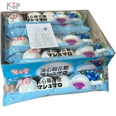 Маршмеллоу BingZai - Зефир с фруктовой начинкой и вкусом Черники — Корейские товары для всей семьи(КорОпт)