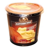 Картошечка Пюре с курицей и гренками, 40 г