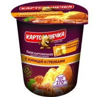 Пюре с курицей и гренками, Картошечка, 40гр