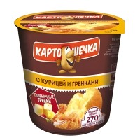 Пюре с курицей и гренками, Картошечка, 40гр