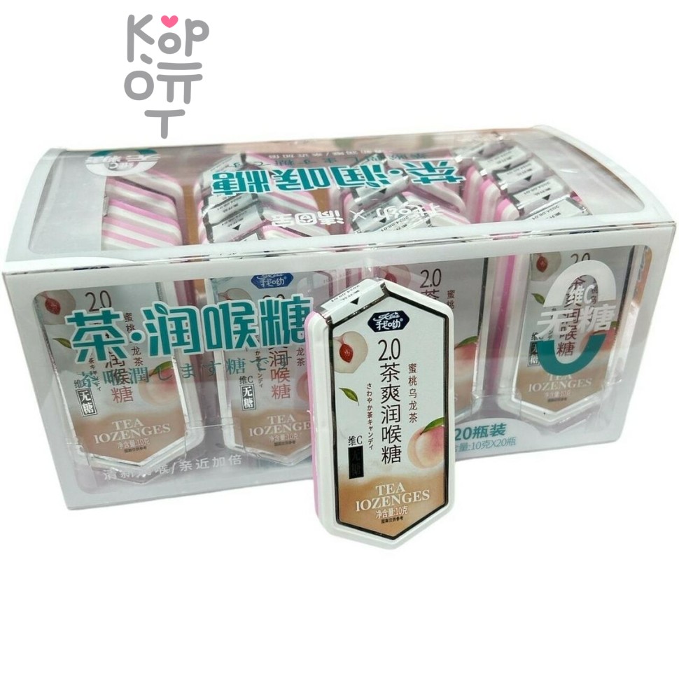Драже Kiss Tea Iozenges - Холодок без сахара со вкусом холодящего персика