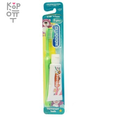 LION Kodomo - Набор детский Зубная щетка + паста 15гр., 6лет- 9лет — Корейские товары для всей семьи(КорОпт)