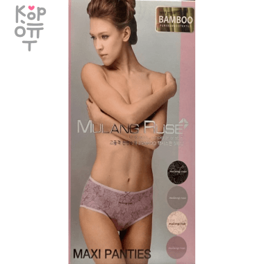 Трусы женские высокие, упаковка 5 штук, Mulang Ruse, Ю.Корея     — Корейские товары для всей семьи(КорОпт)