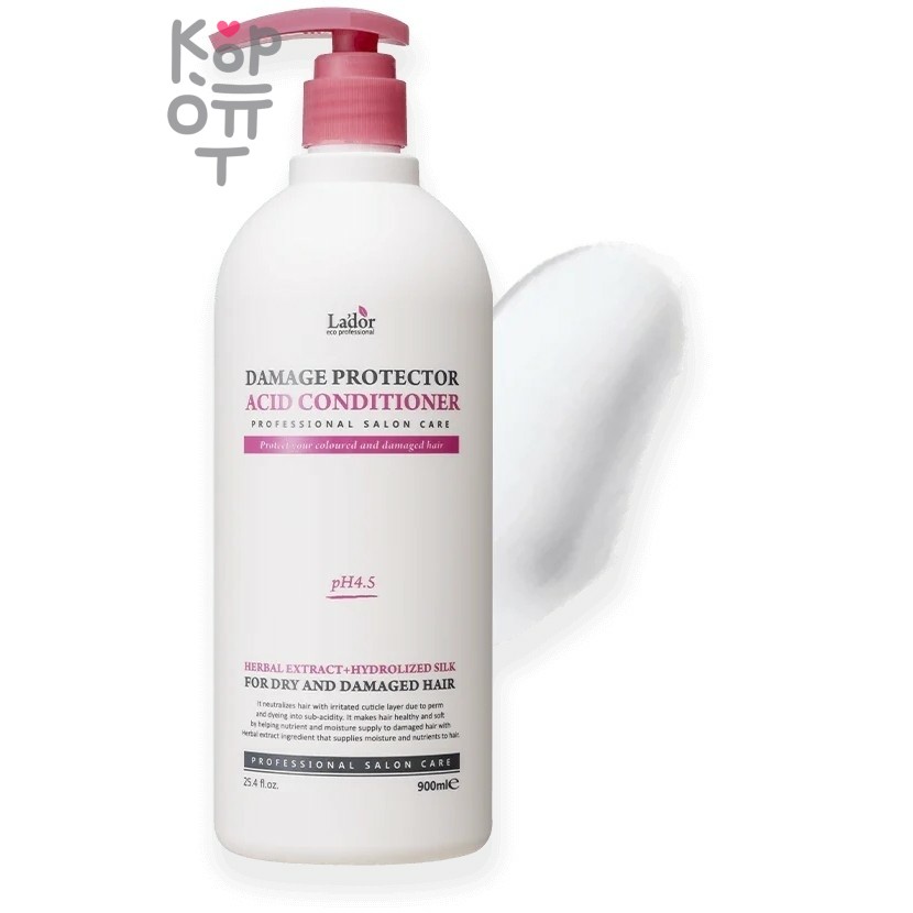 Lador Damage Protector Acid Conditioner - Кондиционер с аргановым маслом и коллагеном 900 мл